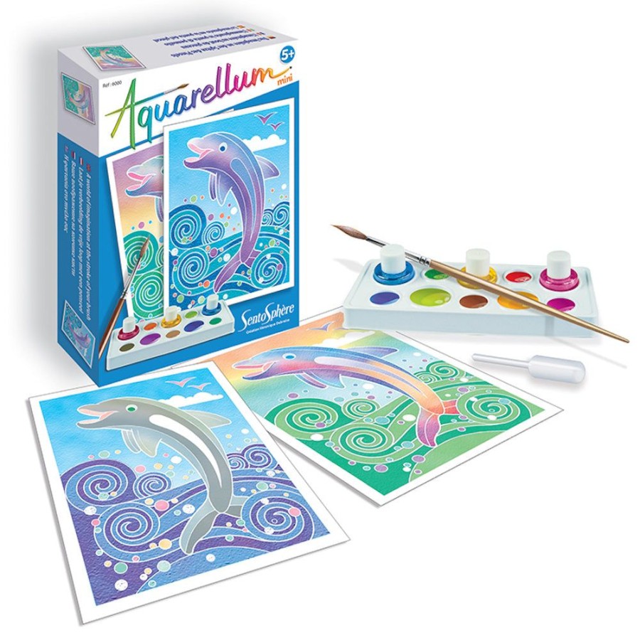 Aquarellum Aquarellum Mini Dolphins | Kids Art Painting By Numbers