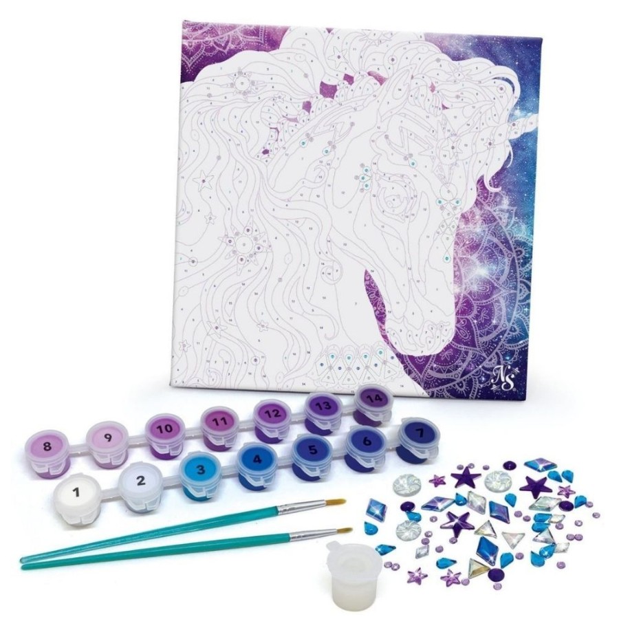 Nebulous Stars Nebulous Stars Paint By Number Canvas - Nebulia & Horse | Kids Art Painting Sets And Colouring By Numbers