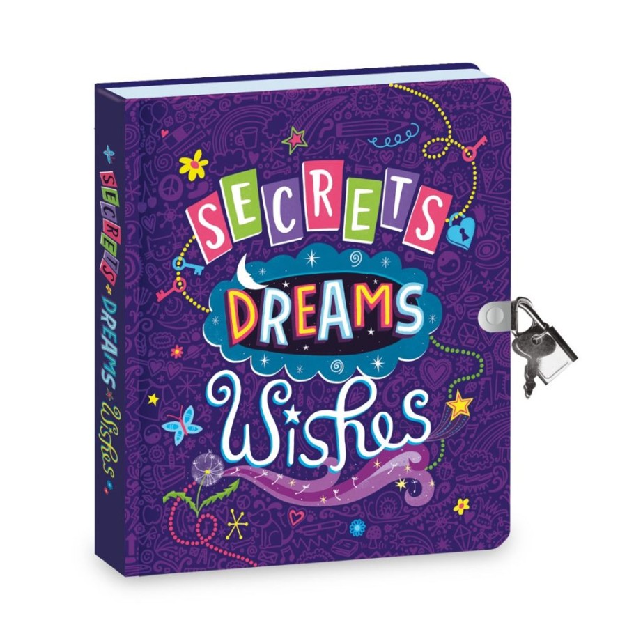 Peaceable Kingdom Peaceable Kingdom Secrets, Dreams And Wishes Locked Diary | Kids Art Stationery And Diaries