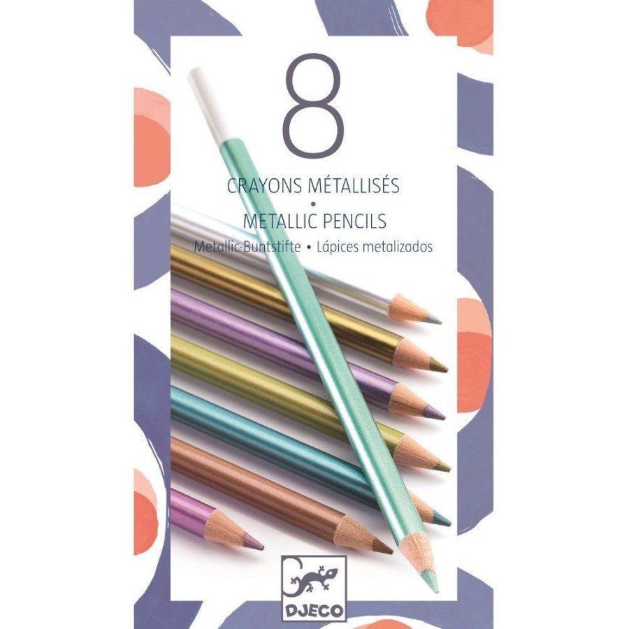 Djeco Djeco 8 Metallic Pencils | Kids Art Art Supplies And Easels