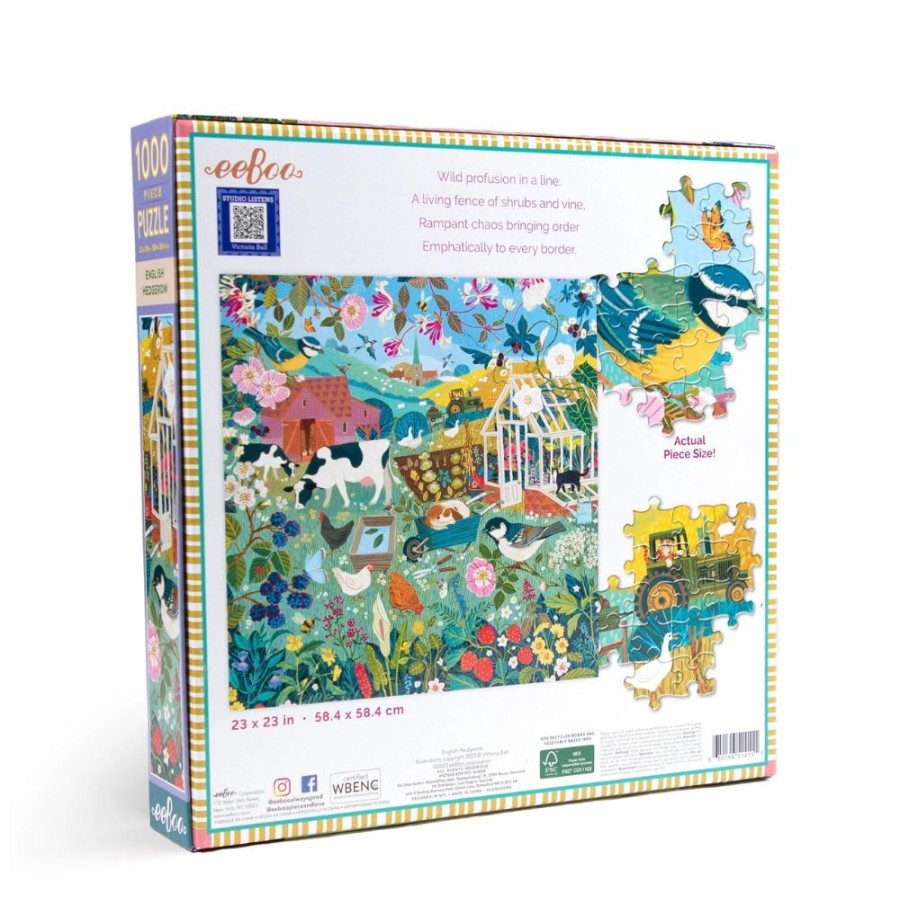 eeBoo Eeboo 1000 Piece Jigsaw Puzzle - English Hedgerow | Toys 1000 Piece Jigsaw Puzzles