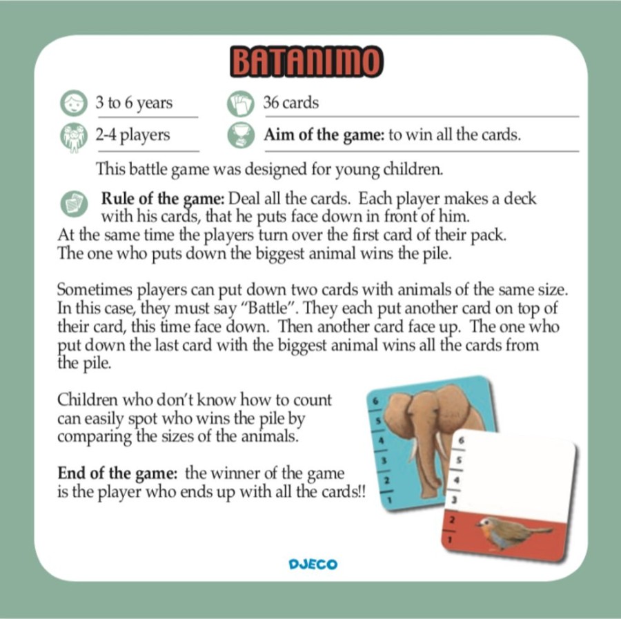 Djeco Djeco Card Games - Batanimo | Toys Card Games