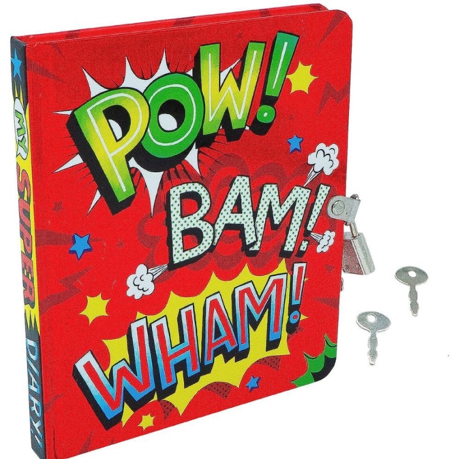 Peaceable Kingdom Peaceable Kingdom Superhero Lock And Key Diary | Kids Art Stationery And Diaries