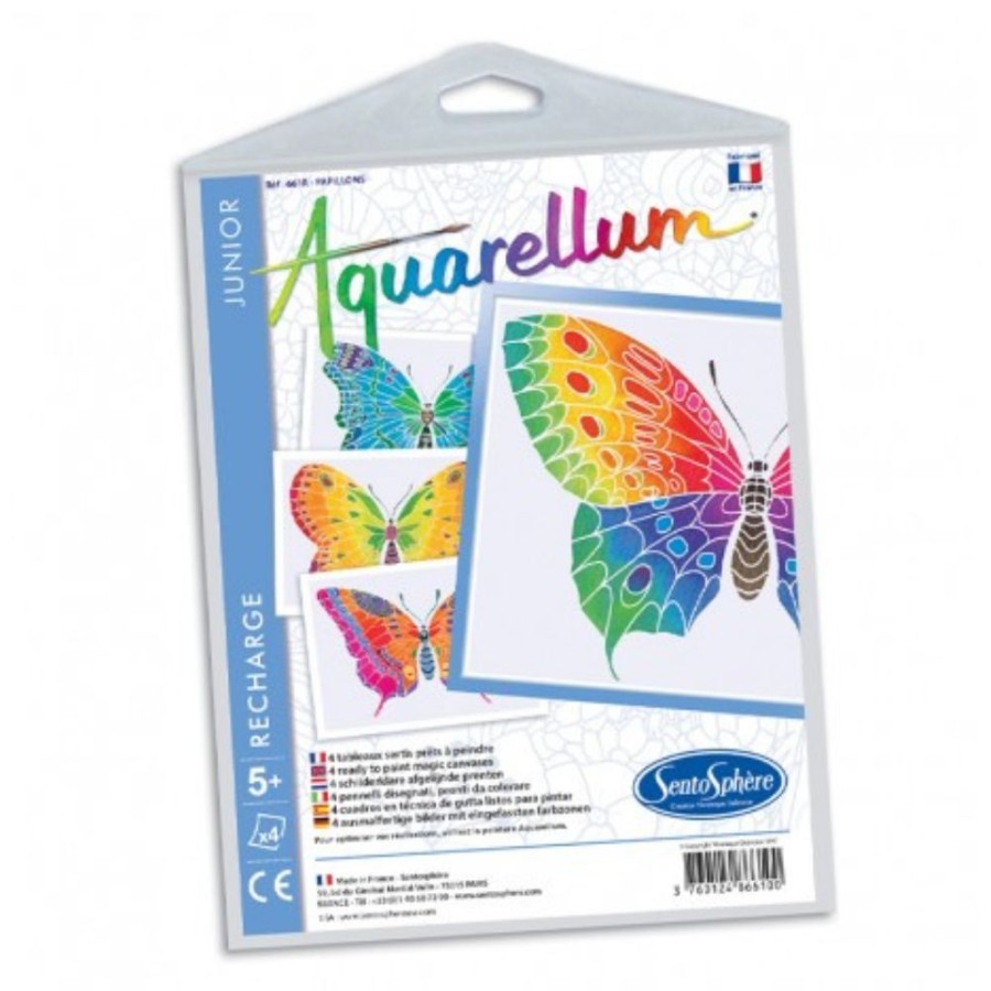 Aquarellum Aquarellum Junior Butterflies - Refills | Kids Art Painting Sets And Colouring By Numbers