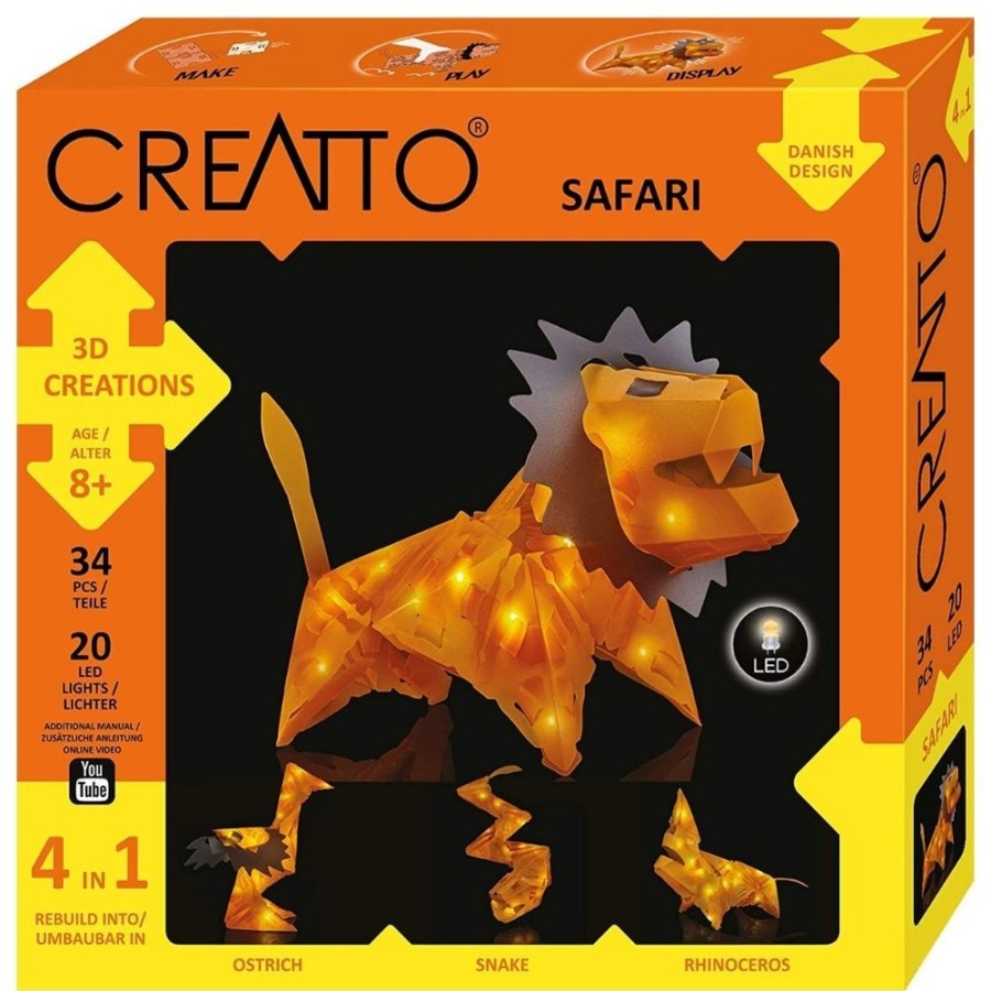 Creatto 3D Models Creatto - Safari Led Animal Night Lights | Kids Room Decor & Height Charts