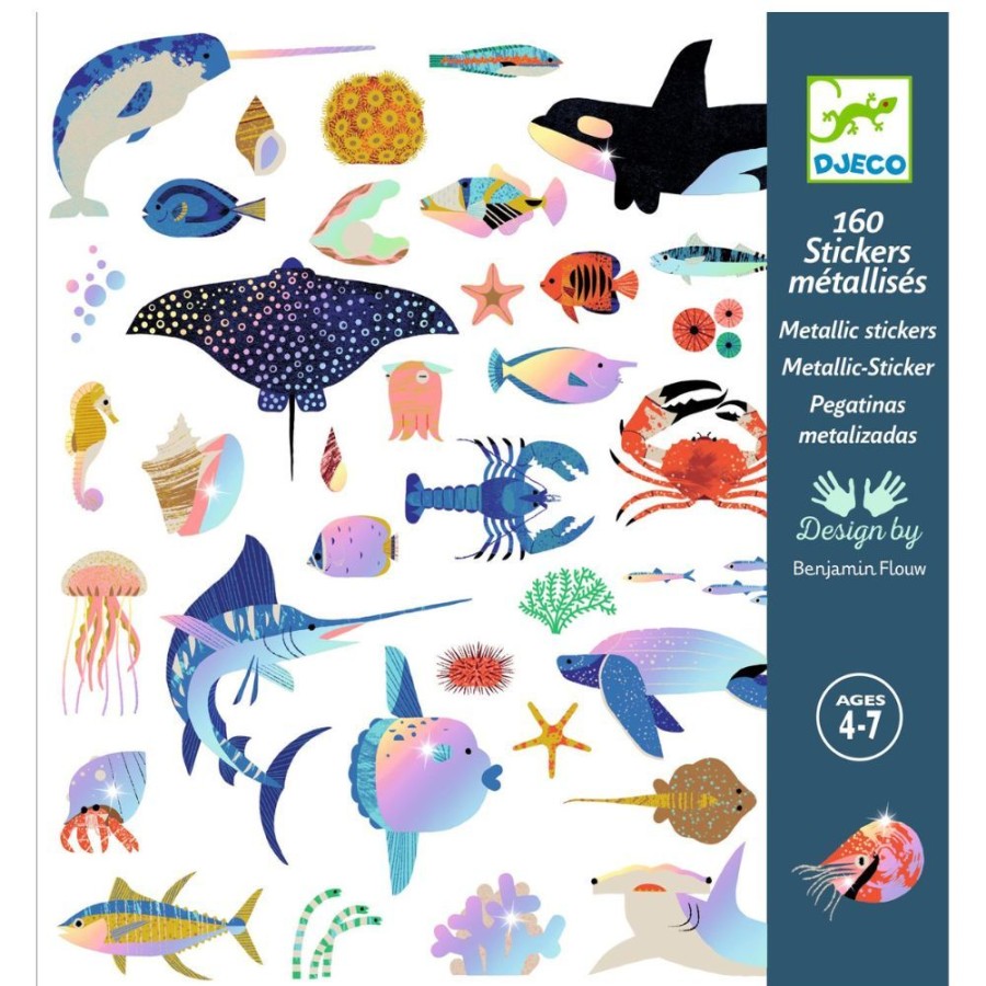 Djeco Djeco Stickers - Ocean, 160 Stickers | Crafts For Kids Stickers And Transfers