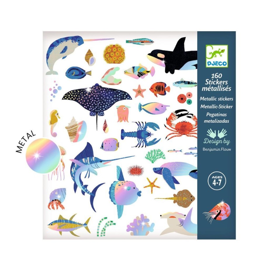 Djeco Djeco Stickers - Ocean, 160 Stickers | Crafts For Kids Stickers And Transfers