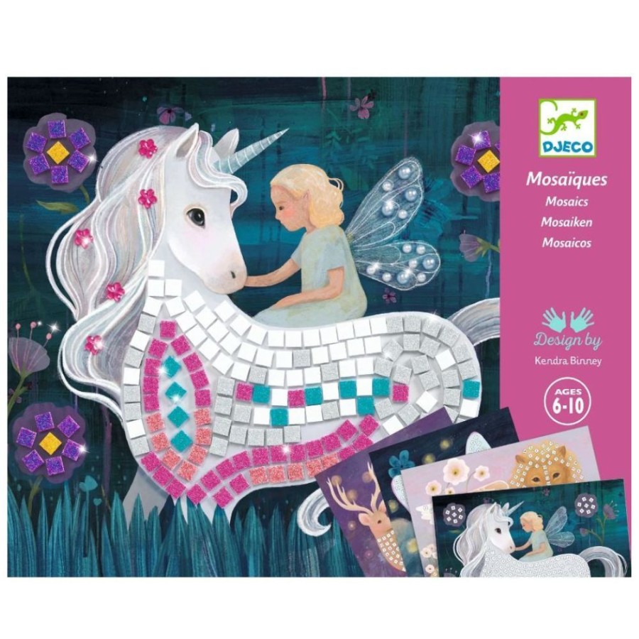 Djeco Djeco Mosaic, The Enchanted World - Unicorn Mosaic Kit 6 Yrs + | Crafts For Kids Collages