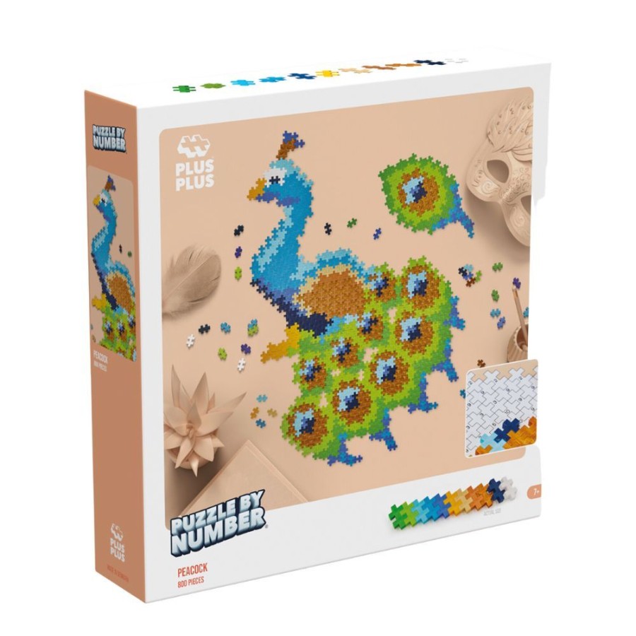 Plus Plus Plus Plus - Puzzle By Numbers - Peacock | Crafts For Kids Making & Modelling