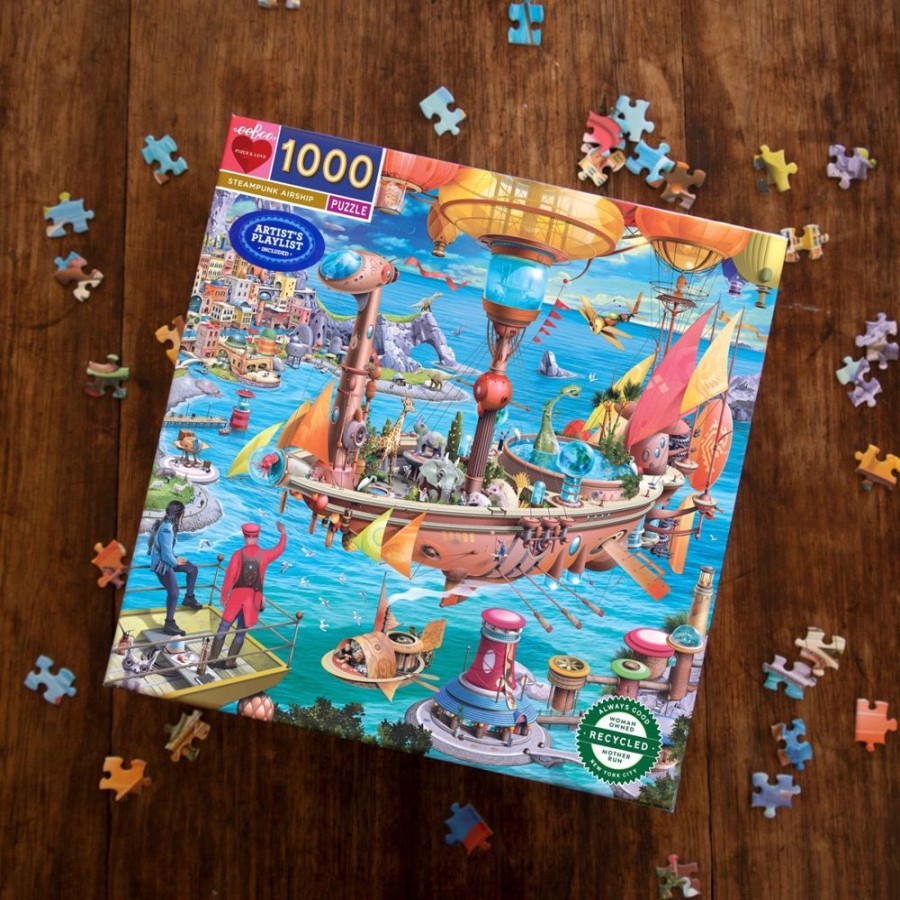 eeBoo Eeboo Steampunk Airship - 1000 Piece Puzzle | Toys Jigsaw Puzzles