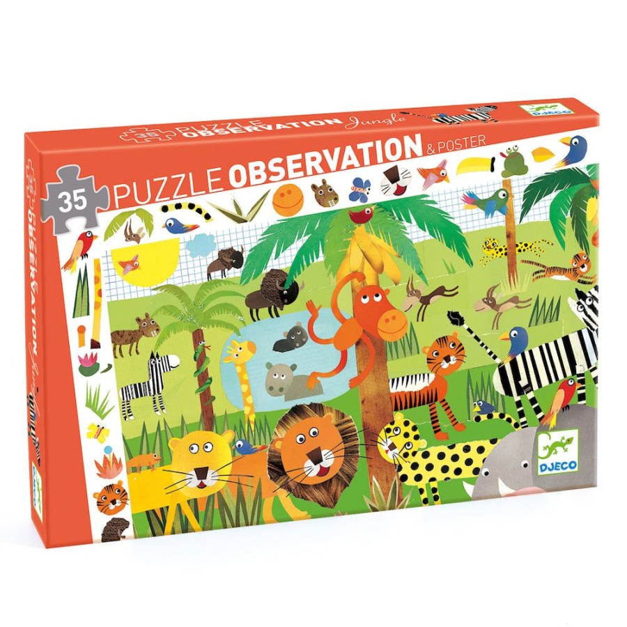 Djeco Djeco Observation Childrens Jigsaw Puzzle, Jungle | Toys Jigsaw Puzzles