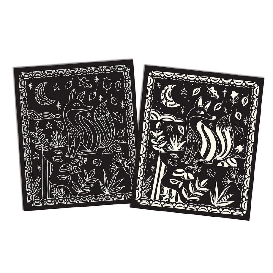 Janod Janod Scratch Art - Glow In The Dark | Crafts For Kids Scratch Art