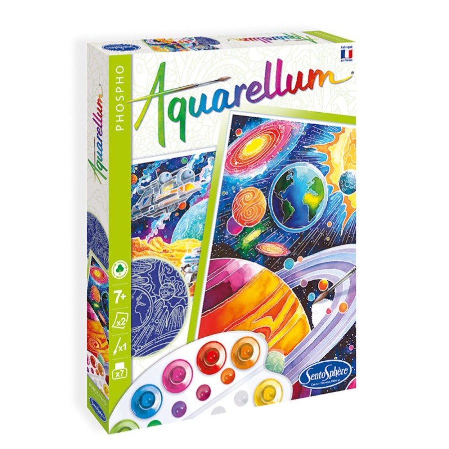 Aquarellum Aquarellum Fluorescent Space Cosmos | Kids Art Painting Sets And Colouring By Numbers