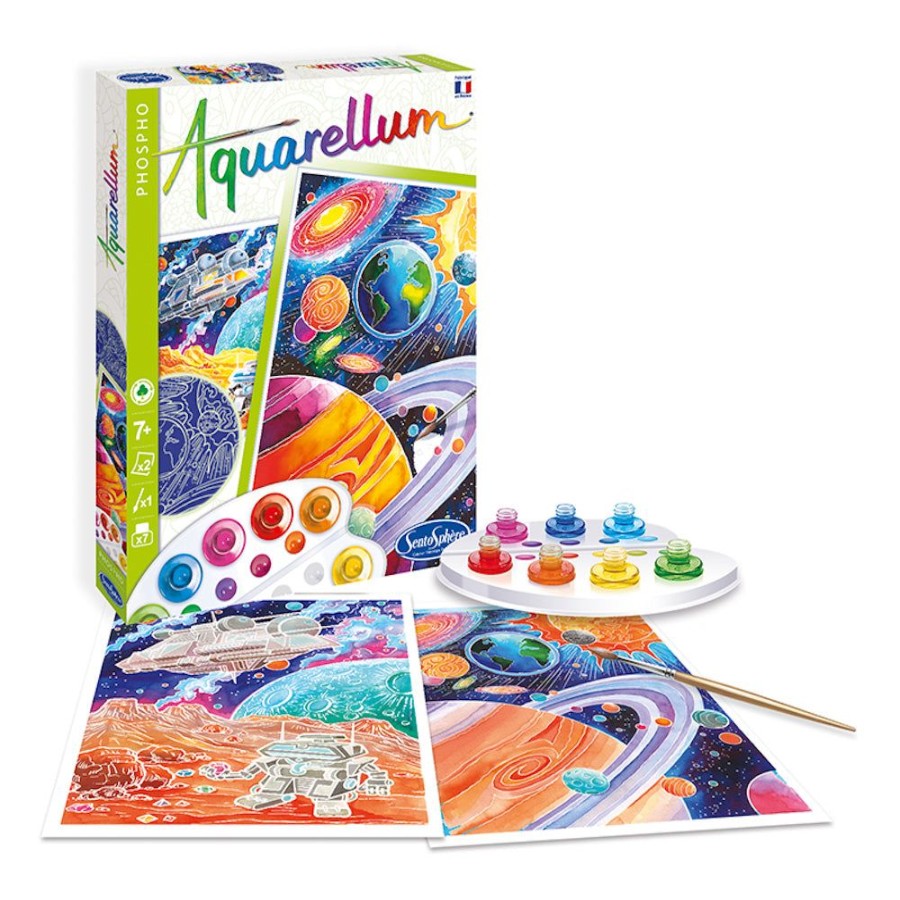 Aquarellum Aquarellum Fluorescent Space Cosmos | Kids Art Painting Sets And Colouring By Numbers