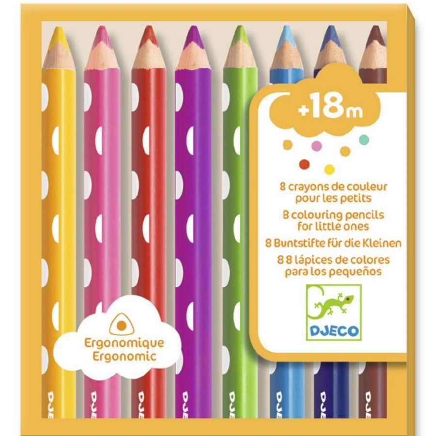 Djeco Djeco 8 Colouring Pencils For Little Ones | Kids Art Art Supplies And Easels