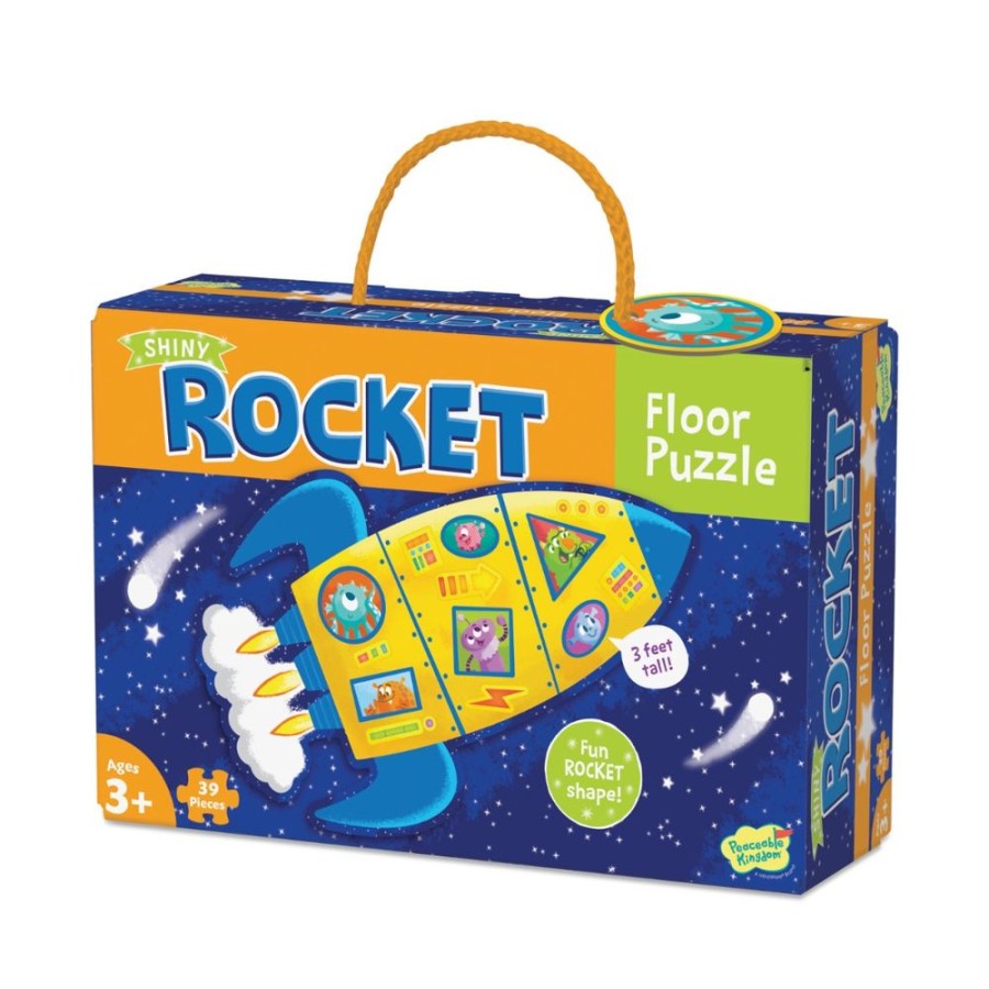 Peaceable Kingdom Peaceable Kingdom Shiny Rocket Floor Puzzle | Toys Jigsaw Puzzles