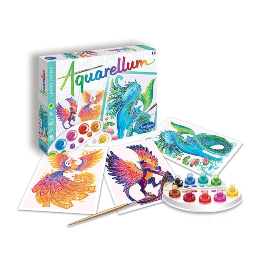 Aquarellum Aquarellum Mythical Creatures - Paint By Numbers For Kids | Kids Art Painting By Numbers