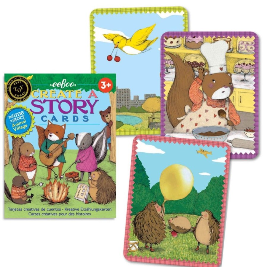 eeBoo Eeboo Create A Story Cards - Animal Village | Toys Puppets & Story Telling