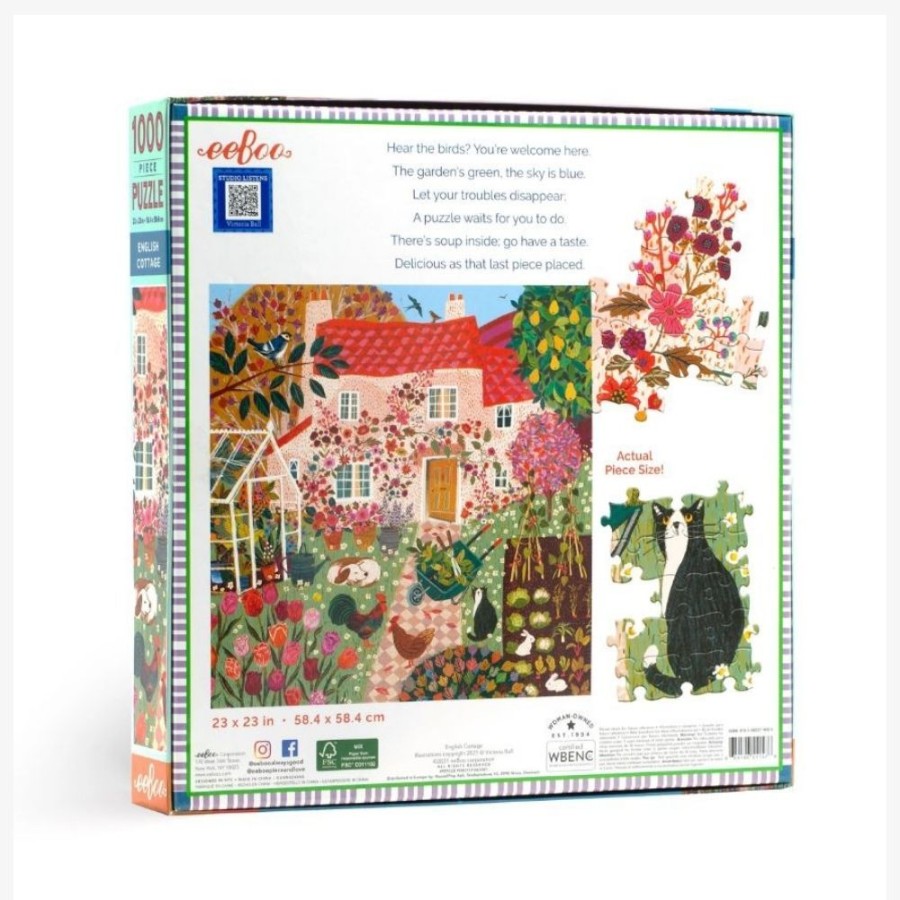 eeBoo Eeboo English Cottage - 1000 Piece Puzzle | Toys 1000 Piece Jigsaw Puzzles