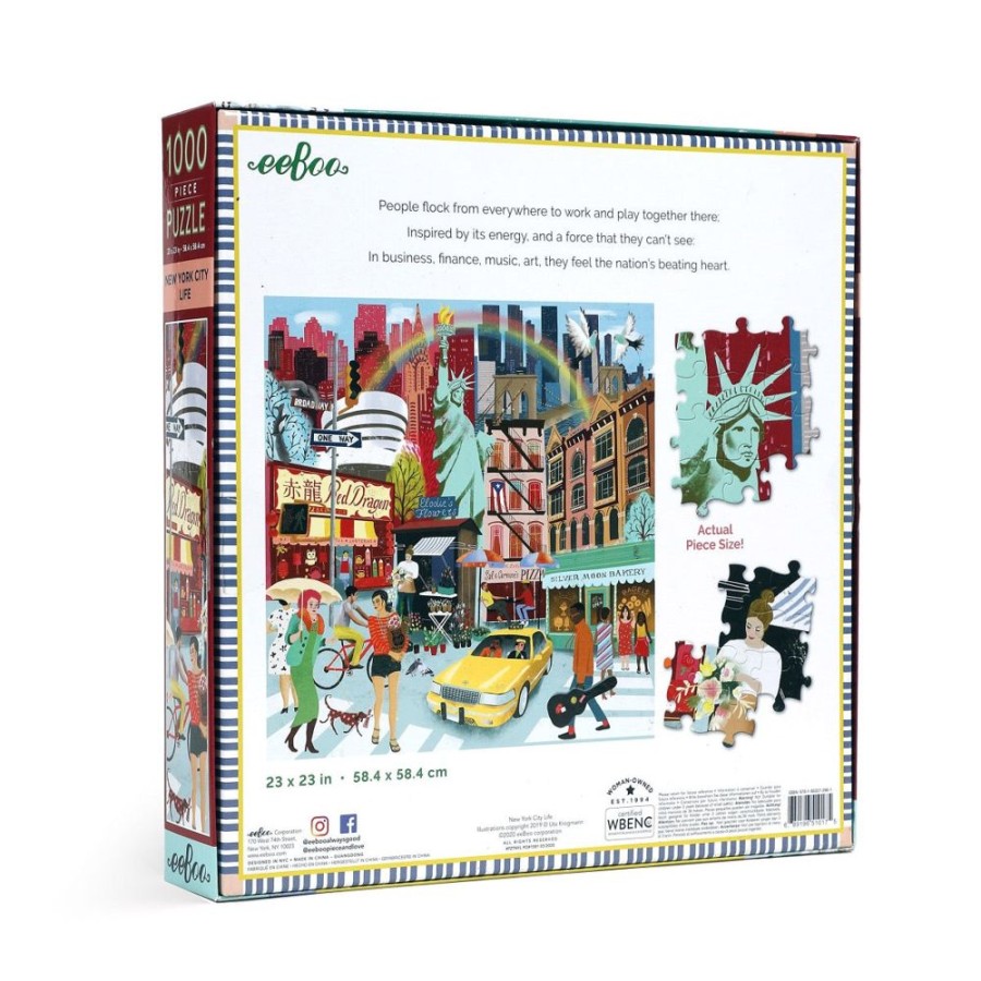 eeBoo Eeboo 1000 Piece Puzzle - New York City Life | Toys Jigsaw Puzzles