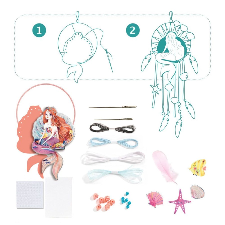 Djeco Djeco Do It Yourself - Dreamcatcher Gentle Mermaid | Kids Room Decor & Height Charts