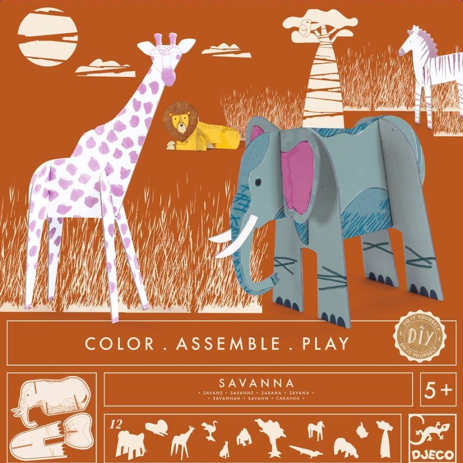 Djeco Djeco Colour, Assemble, Play - Savannah | Crafts For Kids Making & Modelling