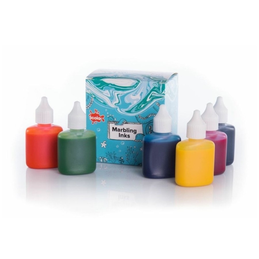 Scola Scola Marbling Inks Standard Colours - 6 X 25Ml Bottles | Kids Art Art Supplies And Easels