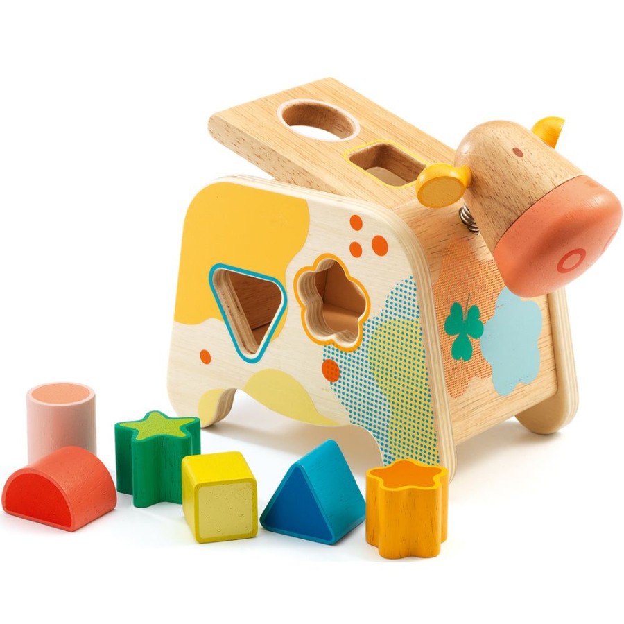 Djeco Wooden Cow Shape Sorter - Cachatou Maggy By Djeco | Toys Wooden Toys & Games