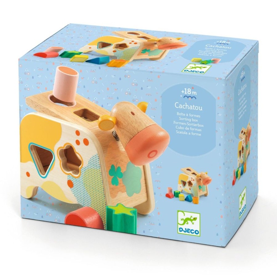 Djeco Wooden Cow Shape Sorter - Cachatou Maggy By Djeco | Toys Wooden Toys & Games