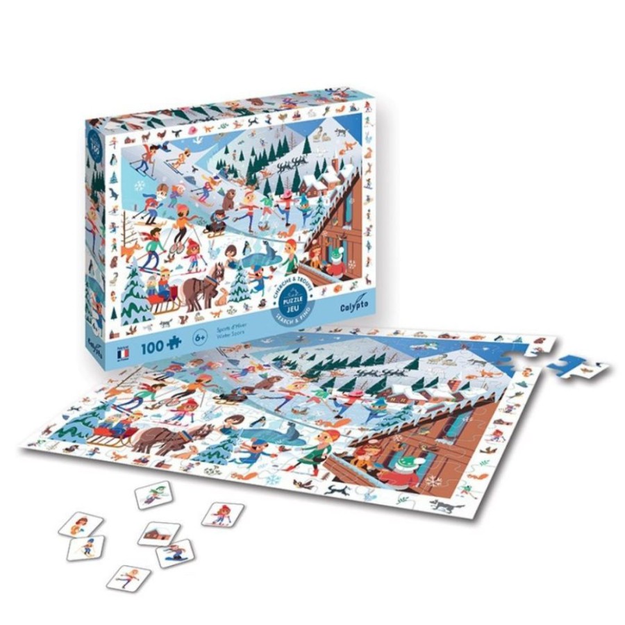 CalyptoNEW! Calypto Jigsaw Puzzle - Search & Find Winter Sports 100 Pieces | Toys Jigsaw Puzzles