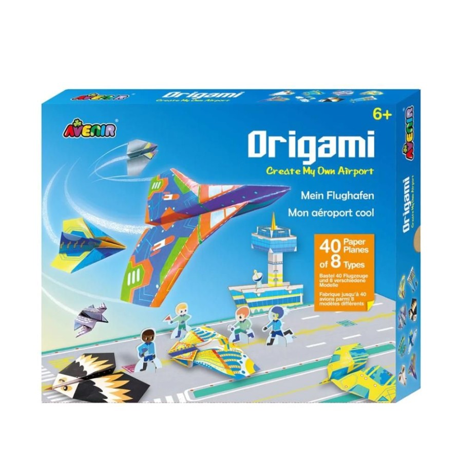 Avenir Arts and Crafts Avenir Origami Kit - Create My Own Airport | Crafts For Kids Paper Modelling