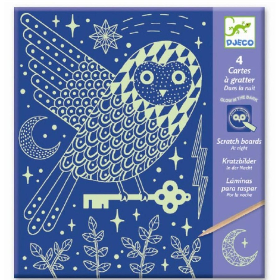 Djeco Djeco Scratch Boards - At Night | Crafts For Kids Scratch Art