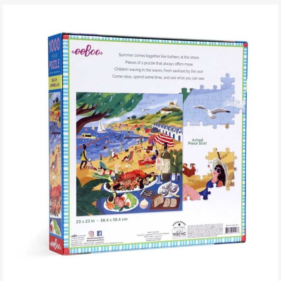 eeBoo Eeboo Beach Umbrellas -1000 Piece Puzzle | Toys 1000 Piece Jigsaw Puzzles