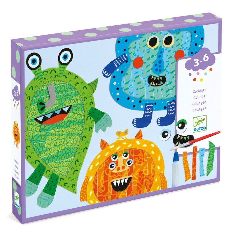 Djeco Djeco Collages - Happy Monsters | Crafts For Kids Collages