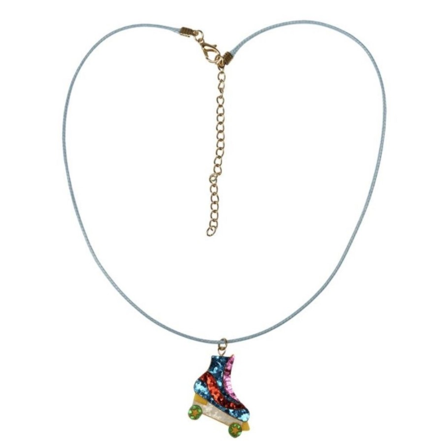 Rex London Rex London Roller Skate Glitter Necklace | Toys Kids Dressing Up Accessories