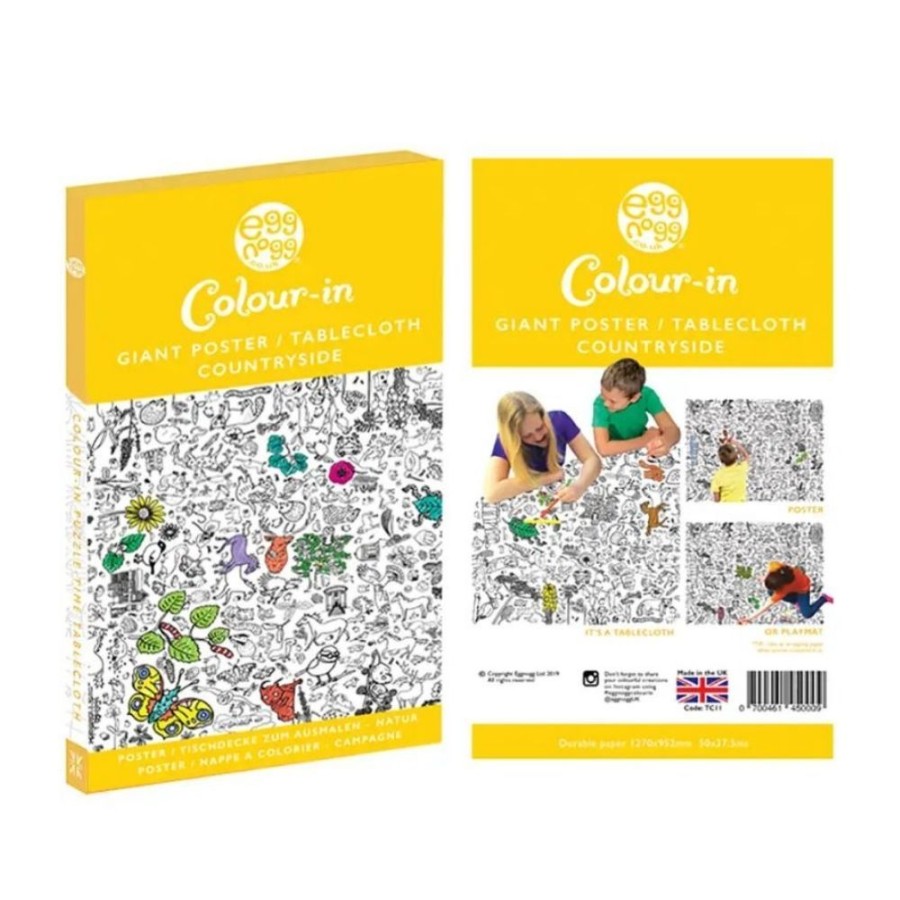 Eggnogg Colouring In Eggnogg Colour-In Giant Poster / Tablecloth - Countryside - Save 20% | Kids Art Colouring In & Posters