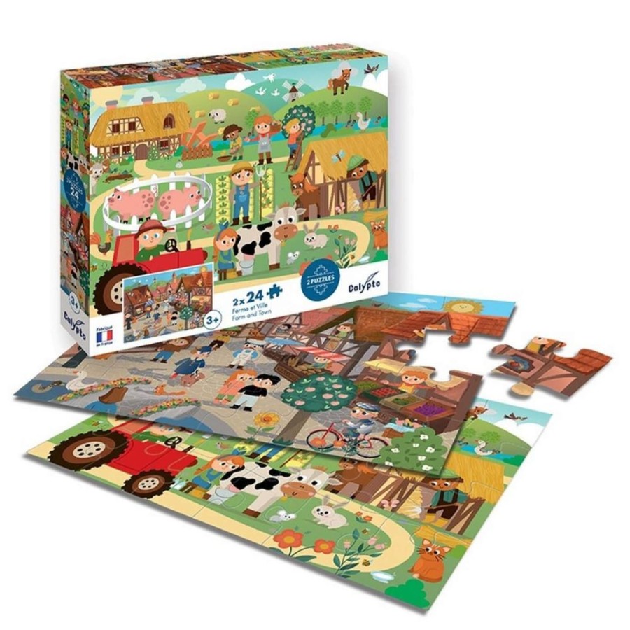 CalyptoNEW! Calypto Jigsaw Puzzle - Farm And Town 24 Pieces | Toys Jigsaw Puzzles