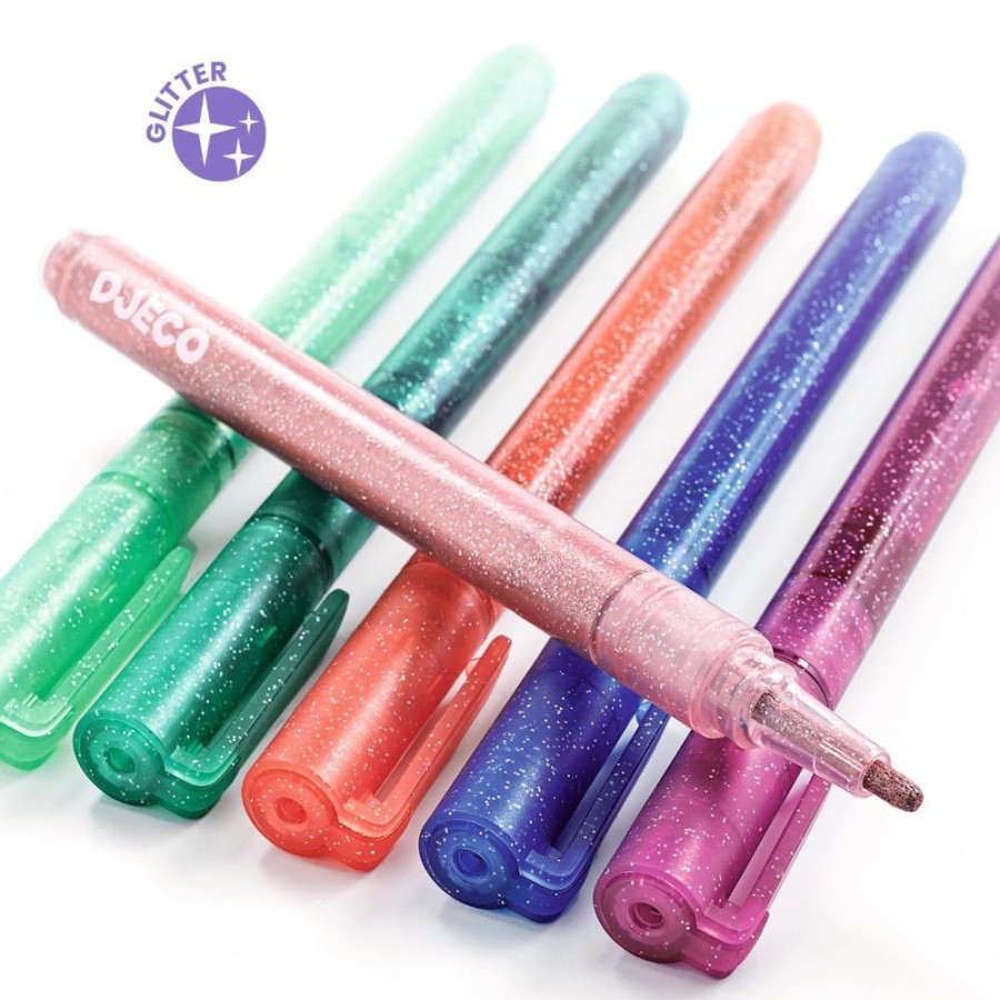 Djeco Djeco Glitter Markers Sweet - Glitter Pens | Kids Art Art Supplies And Easels