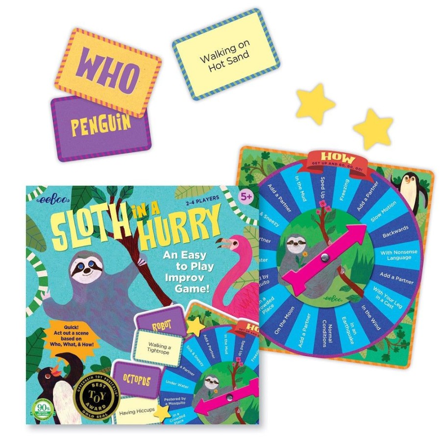 eeBoo Eeboo Sloth In A Hurry - An Improvisational Game | Toys Family Games