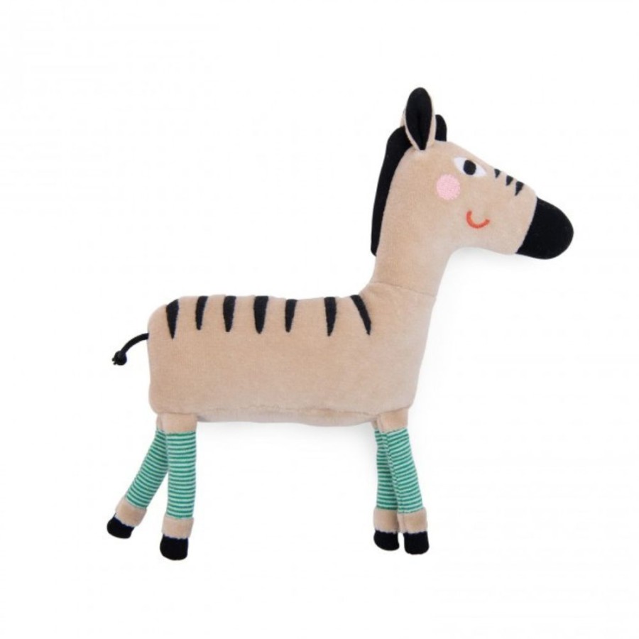 Moulin Roty Moulin Roty Zebra Rattle - Les Toupitis | Kids Room Soft Toys