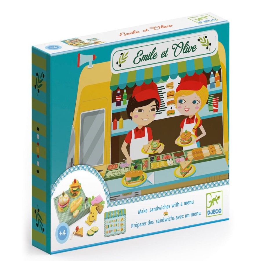 Djeco Djeco Sandwich Shop Toy - Emile & Olive | Toys Kitchen Toys And Play Foods