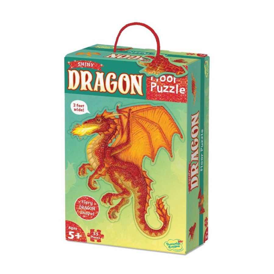 Peaceable Kingdom Peaceable Kingdom Shiny Dragon Floor Puzzle | Toys Jigsaw Puzzles