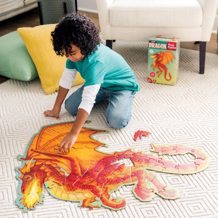 Peaceable Kingdom Peaceable Kingdom Shiny Dragon Floor Puzzle | Toys Jigsaw Puzzles