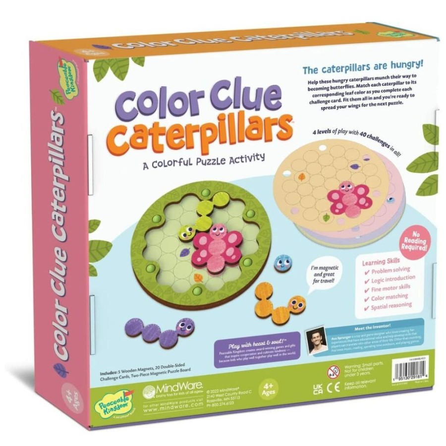 Peaceable Kingdom Peaceable Kingdom Colour Clue Caterpillars | Toys Magnetic Toys