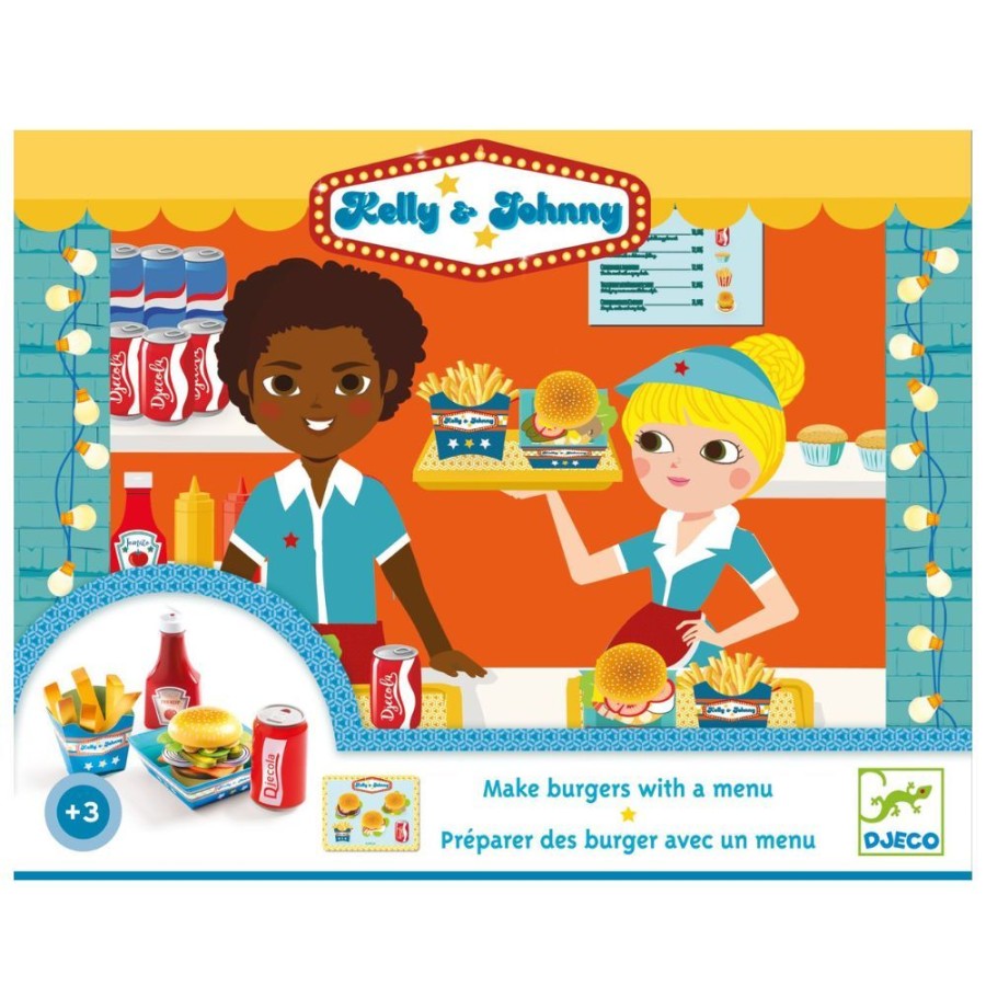 Djeco Djeco Kelly & Johnny Burger Bar | Toys Kitchen Toys And Play Foods