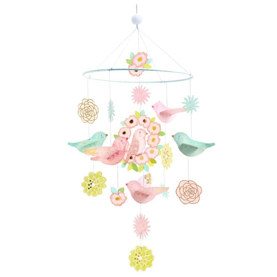 Djeco Djeco Paper Mobiles - Spring Birds | Kids Room Decor & Height Charts