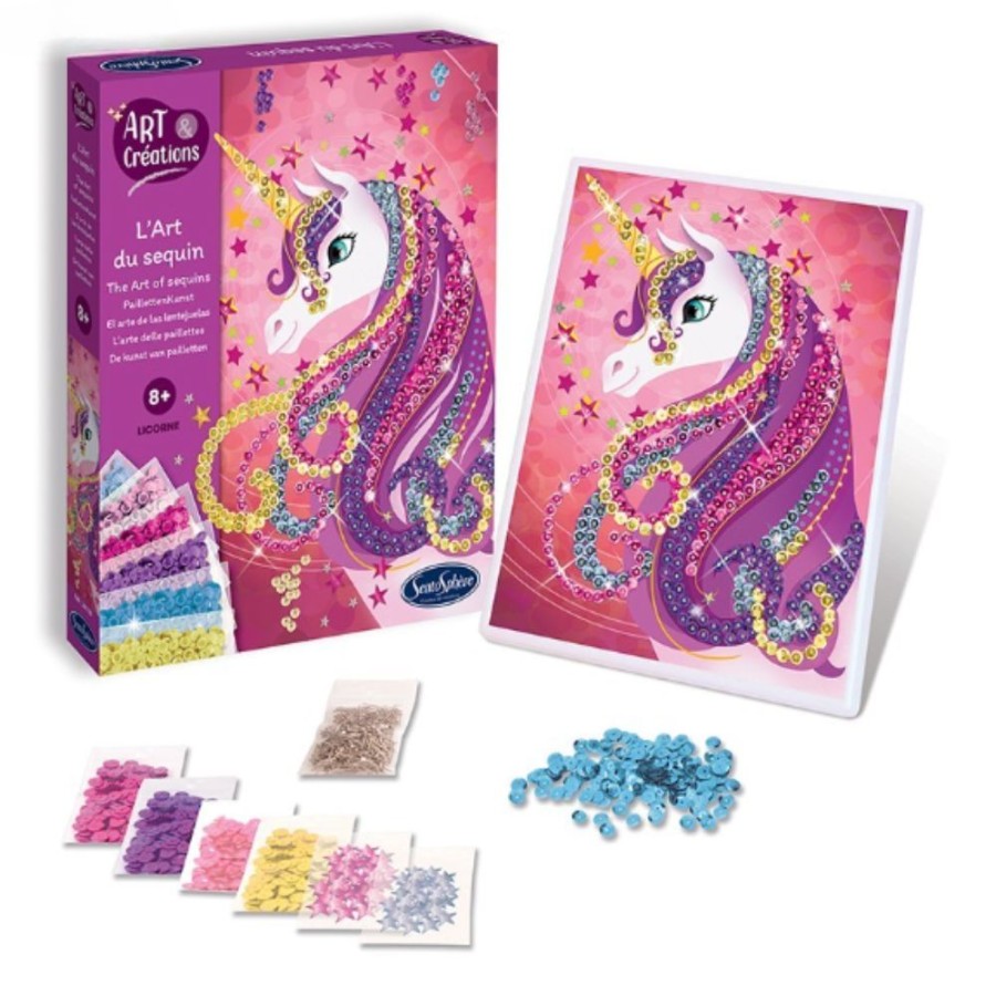 Sentosphere Sentosphere Sequin Art - Unicorn | Crafts For Kids Sand & Sequin Art