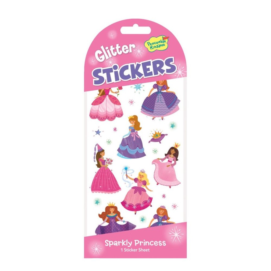 Peaceable Kingdom Peaceable Kingdom Sparkly Princess Glitter Stickers | Crafts For Kids Stickers And Transfers