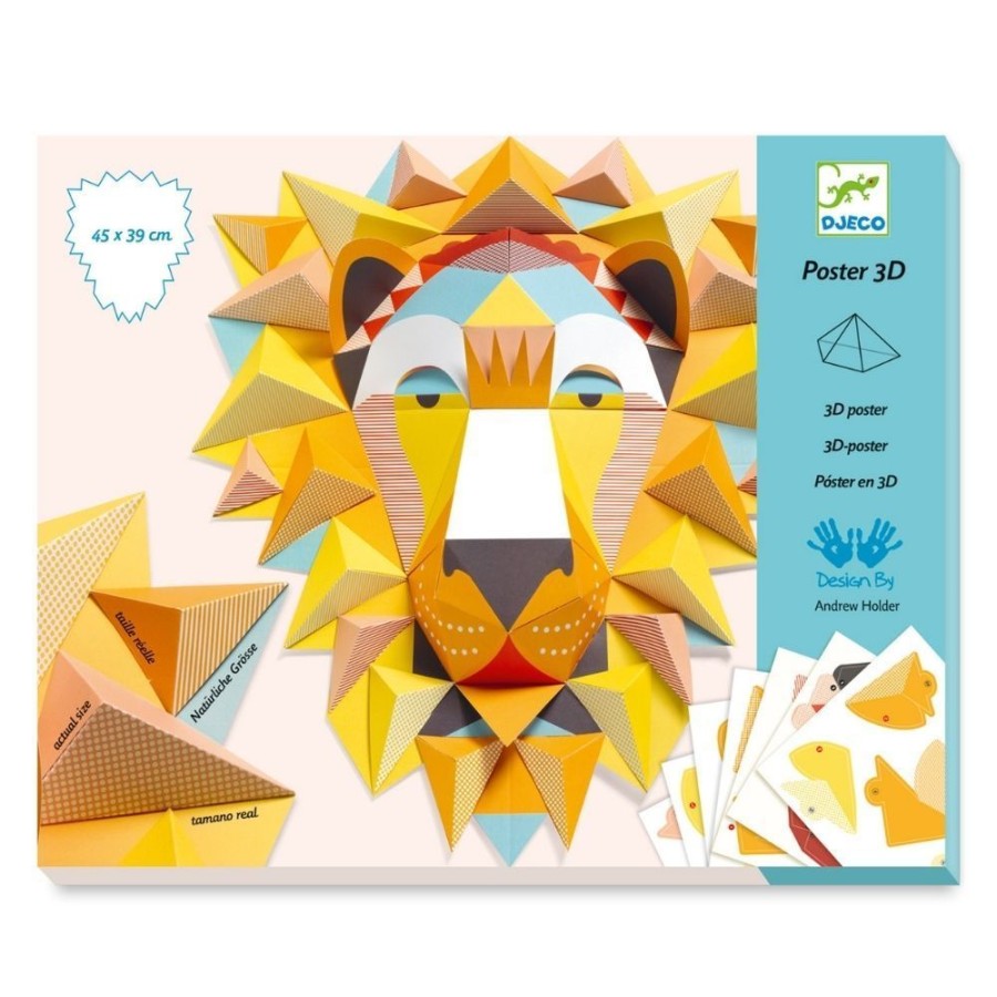 Djeco Djeco 3D Poster The King | Crafts For Kids Paper Modelling