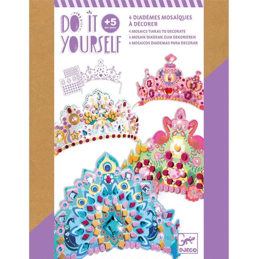 Djeco Djeco Do It Yourself - Mosaic Tiaras - Like A Princess | Crafts For Kids Mosaics For Kids